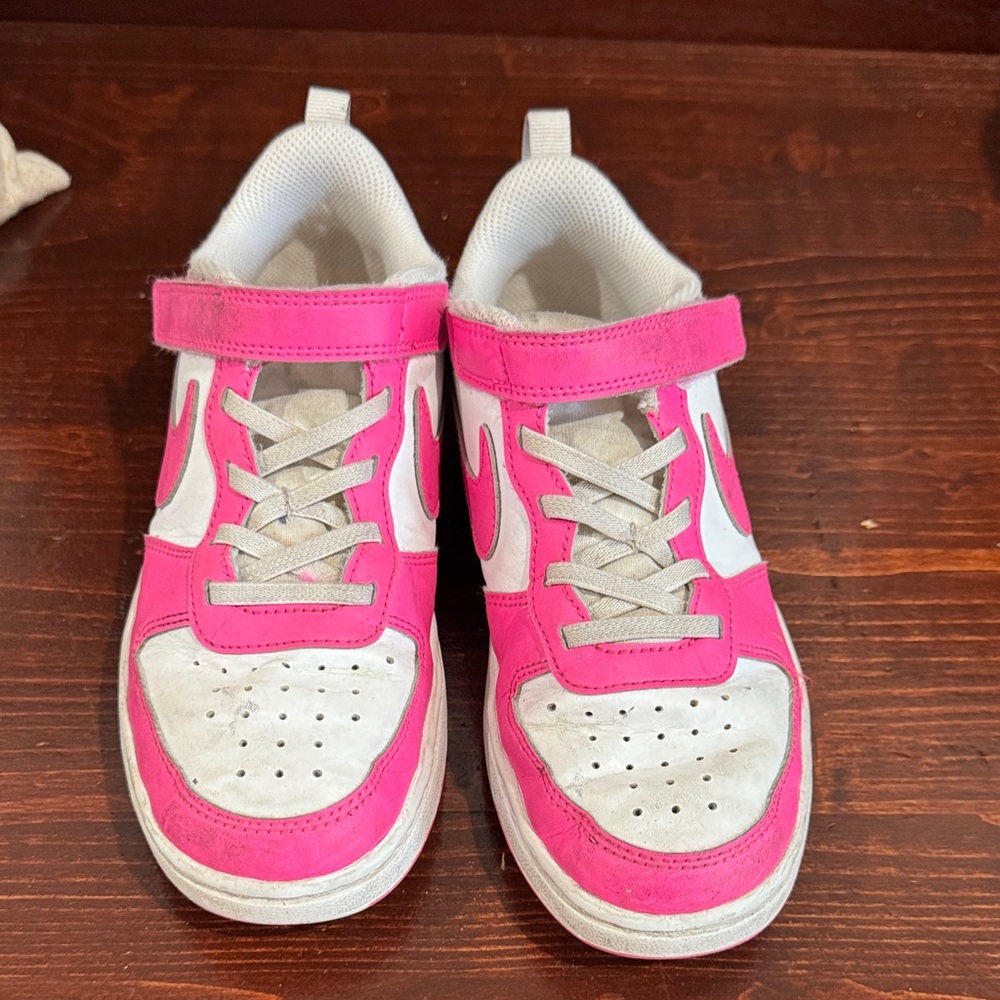 Nike Kids Pink and White Sneakers